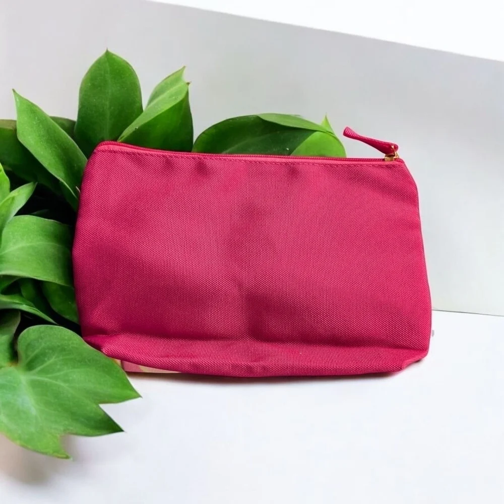 The Cosmetic Company Store Pink and Yellow Cosmetic Pouch (New)
